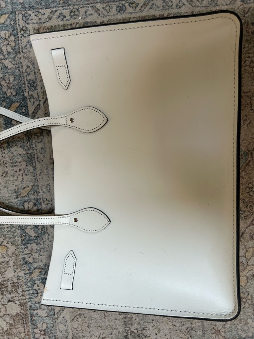 The Cambridge Satchel Company Cream Leather Tote, good used lightly condition - Picture 3 of 9